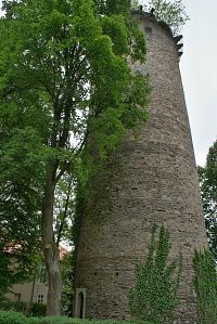pozůstatek horního hradu: věž Jakobínka