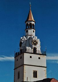 Ivančice - věž kostela Nanebevzetí Panny Marie