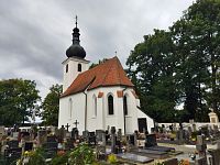 Domanín u Třeboně - hřbitovní kostel sv. Jiljí (původní Schwarzenberská hrobka)
