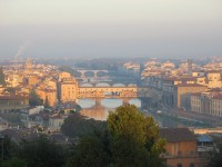 Ponte Vecchio a řeka Arno
