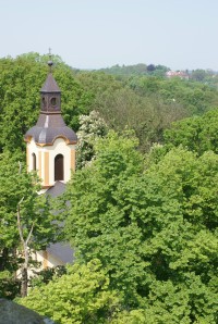 kostel z věže
