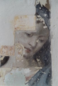 fragmenty nástěnných maleb v dormitáři