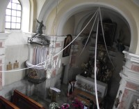 kaple v Dolní Libině - interiér z kůru