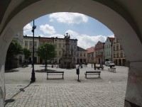 Ladek-Zdrój (Landek) – sloup Nejsvětější Trojice (Figura Trójcy Świętej w Lądku-Zdroju)