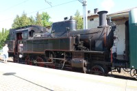 Parní lokomotiva na choceňském nádraží
