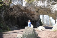 jeskyně Šípka - dno propastky směrem ke vstupní chodbě