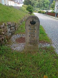 Poštovní kámen v Lauensteinu.