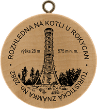 Turistická známka č. 2082 - Rozhledna na Kotli u Rokycan