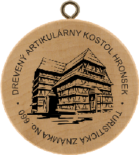Turistická známka č. 660 - Drevený artikulárny kostol Hronsek