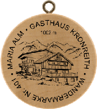Turistická známka č. 401 - Maria Alm - Gasthaus Kronreith
