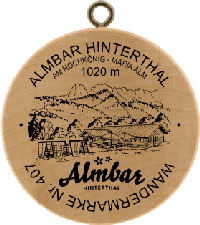 Turistická známka č. 407 - Almbar Hinterthal