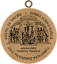 Turistická známka č. 2107 - Kostel sv. Vintíře, Dobrá Voda u Hartmanic