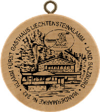 Turistická známka č. 242 - Klamm Fürst Gasthaus Liechtenstein