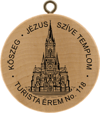 Turistická známka č. 118 - KŐSZEG - JÉZUS SZÍVE TEMPLOM