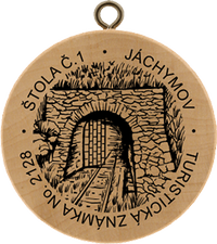 Turistická známka č. 2128 - Štola č. 1 Jáchymov