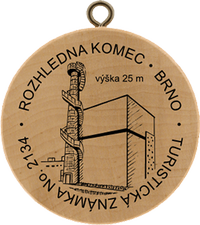 Turistická známka č. 2134 - Rozhledna Komec, Brno