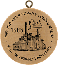 Turistická známka č. 2139 - Parostrojní pivovar Lobeč u Mšena