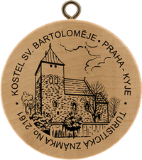 Turistická známka č. 2161 - Kostel sv. Bartoloměje, Praha - Kyje