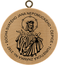 Turistická známka č. 2167 - Socha Svatého Jana Nepomuckého - Čepice