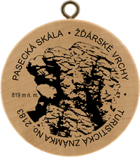 Turistická známka č. 2183 - Pasecká skála, Žďárské vrchy