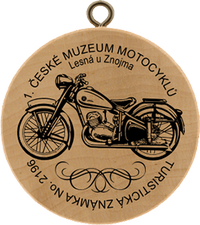 Turistická známka č. 2196 - Muzeum motocyklů Lesná