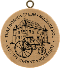Turistická známka č. 2292 - Tvrz Boskovštejn - Muzeum kol