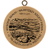 Turistická známka č. 11 - Wysokie Skałki - najwyższy szczyt Pienin