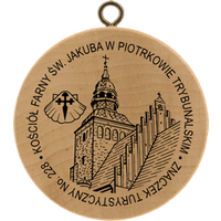 Turistická známka č. 228 - Kościół farny pw. św. Jakuba w Piotrkowie Trybunalskim