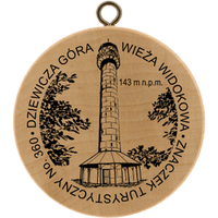 Turistická známka č. 360 - Dziewicza Góra - Wieża widokowa