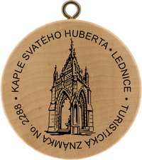Turistická známka č. 2288 - Kaple Svatého Huberta, Lednice