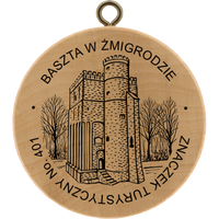 Turistická známka č. 401 - Baszta w Żmigrodzie