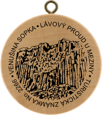 Turistická známka č. 2266 - Venušina sopka, Lávový proud u Meziny