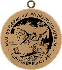 Turistická známka č. 218 - ABALIGET BARLANG és DENEVÉR MÚZEUM
