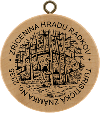 Turistická známka č. 2335 - Zřícenina hradu Radkov