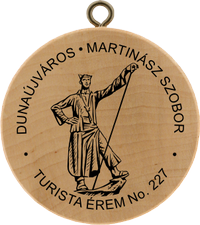 Turistická známka č. 227 - DUNAÚJVÁROS - MARTINÁSZ SZOBOR