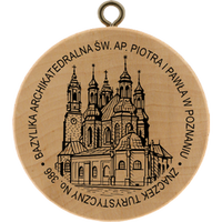 Turistická známka č. 386 - Bazylika Archikatedralna św. Ap. Piotra i Pawła w Poznaniu