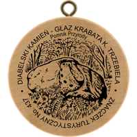 Turistická známka č. 437 - Diabelski kamień – Głaz Krabata k. Trzebiela