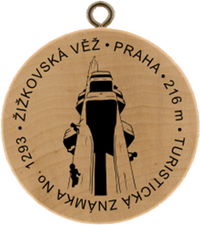 Turistická známka č. 1293 - Žižkovská věž, 216m, Praha
