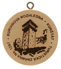 Turistická známka č. 1207 - Burianova rozhledna na Milence