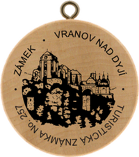 Turistická známka č. 257 - Vranov nad Dyjí