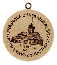 Turistická známka č. 537 - Jiráskova chata Dobrošov