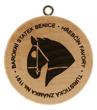 Turistická známka č. 1191 - Barokní statek Benice - hřebčín Favory