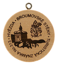 Turistická známka č. 313 - Hvězda - Broumovské stěny