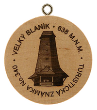 Turistická známka č. 340 - Velký Blaník 638 m.n.m.