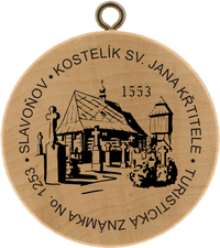 Turistická známka č. 1253 - Slavoňov, Kostelík sv. Jana Křtitele