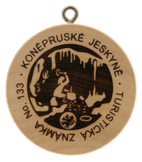 Turistická známka č. 133 - Koněpruské jeskyně