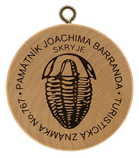 Turistická známka č. 767 - Památník Joachima Barranda Skryje