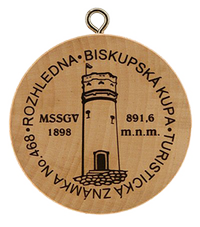 Turistická známka č. 468 - Biskupská kupa
