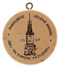 Turistická známka č. 1060 - Zelená brána Pardubice