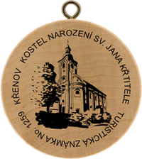 Turistická známka č. 1259 - Křenov - kostel Narození Sv. Jana Křtitele